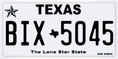 TX license plate BIX5045