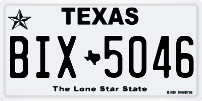 TX license plate BIX5046