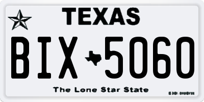 TX license plate BIX5060