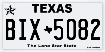 TX license plate BIX5082