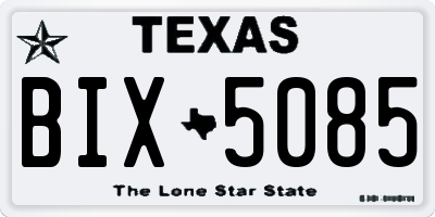 TX license plate BIX5085
