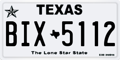 TX license plate BIX5112