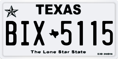 TX license plate BIX5115