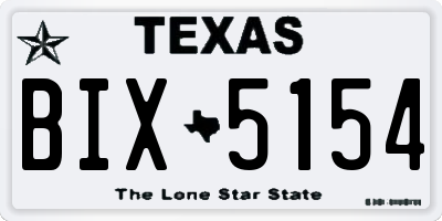 TX license plate BIX5154