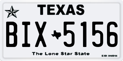 TX license plate BIX5156