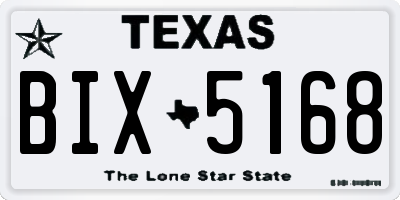 TX license plate BIX5168