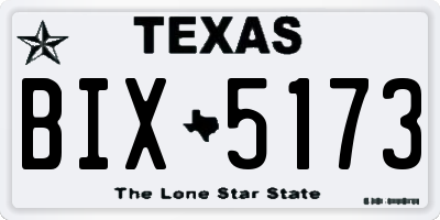 TX license plate BIX5173