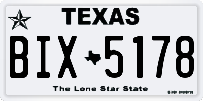 TX license plate BIX5178
