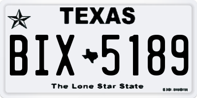 TX license plate BIX5189