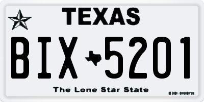 TX license plate BIX5201