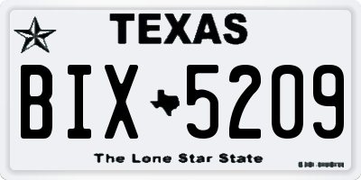 TX license plate BIX5209