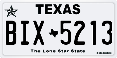 TX license plate BIX5213