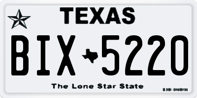 TX license plate BIX5220