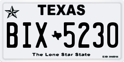 TX license plate BIX5230