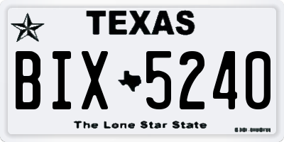 TX license plate BIX5240