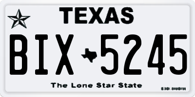 TX license plate BIX5245