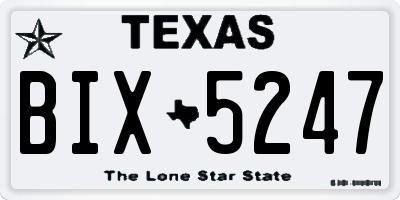 TX license plate BIX5247