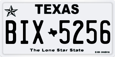 TX license plate BIX5256