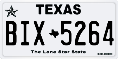 TX license plate BIX5264