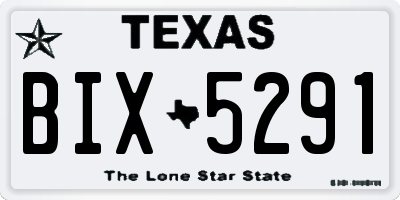 TX license plate BIX5291