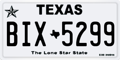 TX license plate BIX5299