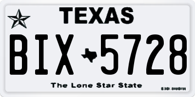 TX license plate BIX5728