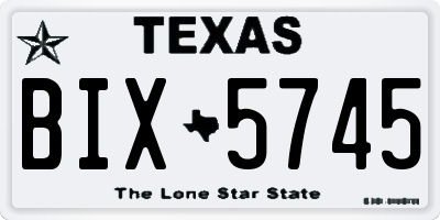 TX license plate BIX5745