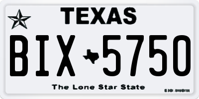 TX license plate BIX5750
