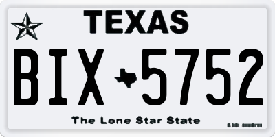 TX license plate BIX5752
