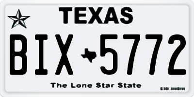 TX license plate BIX5772
