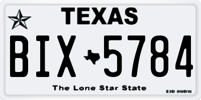 TX license plate BIX5784