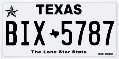 TX license plate BIX5787