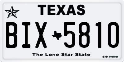 TX license plate BIX5810