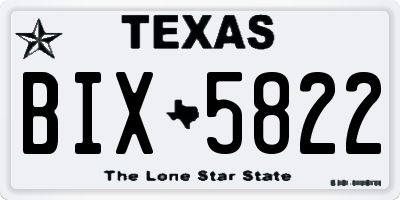 TX license plate BIX5822
