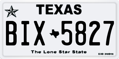 TX license plate BIX5827