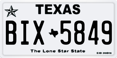 TX license plate BIX5849