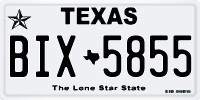 TX license plate BIX5855
