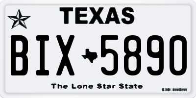 TX license plate BIX5890