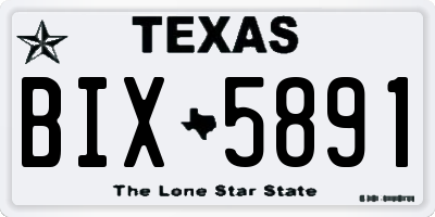 TX license plate BIX5891