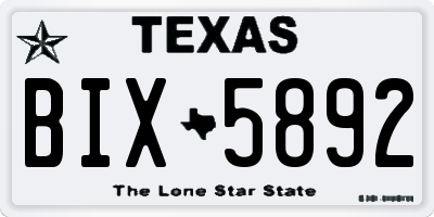 TX license plate BIX5892
