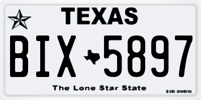 TX license plate BIX5897