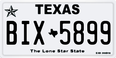 TX license plate BIX5899
