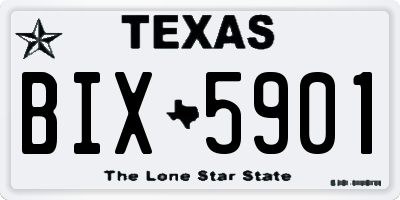 TX license plate BIX5901