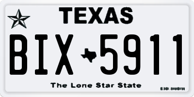 TX license plate BIX5911