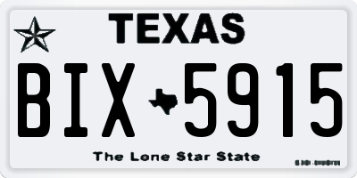 TX license plate BIX5915