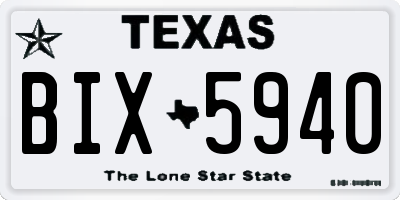 TX license plate BIX5940