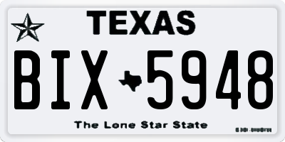TX license plate BIX5948