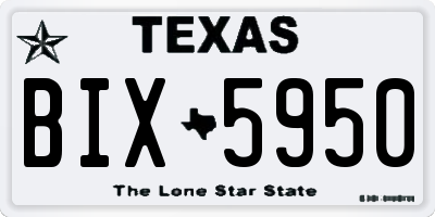 TX license plate BIX5950