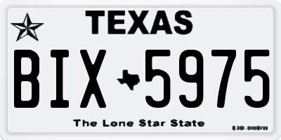 TX license plate BIX5975
