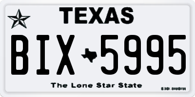 TX license plate BIX5995